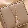 Colar transfronteiriço novo em aço titânio joia feminina moda personalidade simples venda quente joia de corrente para clavícula feminina colar criativo