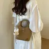 Bolso de Mano de Alta Gama con Textura de Patrón Lichi para Mujer 2026 Nuevo Bolso Cubo de Moda Cruzado