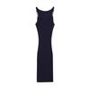 Vestido de Verão Novo Estilo Justo, Emagrecedor, Elegante que Marca o Quadril, Estilo Puro e Sexy, Vestido de Tricô Amarelo com Alças Sexy para Mulheres
