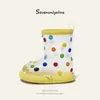 Sapatos Aquáticos Infantis de Um Ano, Bolinhas Arco-Íris Transparentes, Galochas Infantis, Meninos e Meninas, Creche para Bebês, Escola, Desenho Animado Fofo