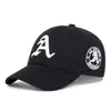 Gorra de Béisbol Bordada con Letra a para Niños y Niñas Moda Protector Solar para Exteriores Versátil Gorra de Pico Venta al por Mayor Transfronteriza