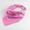 Lenço Quadrado Personalizado de Algodão Puro com Estampa Paisley Flor de Caju Hip-Hop Lenço para Uso Externo Ciclismo Bandana Paisley Lenço de Cabeça