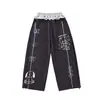 Conjunto Casual de Outono para Meninas 2026 Novo Estilo Crianças Pequenas e Grandes Slim Fit Camiseta de Manga Longa Calça de Moletom com Desenho Calça de Renda de Perna Larga