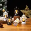 Lámpara de Aceite Pequeña LED Retro Transfronteriza Bolso Estilo Lámpara de Viento Lámpara de Velas Digital Decoración de Navidad Halloween Luz Nocturna