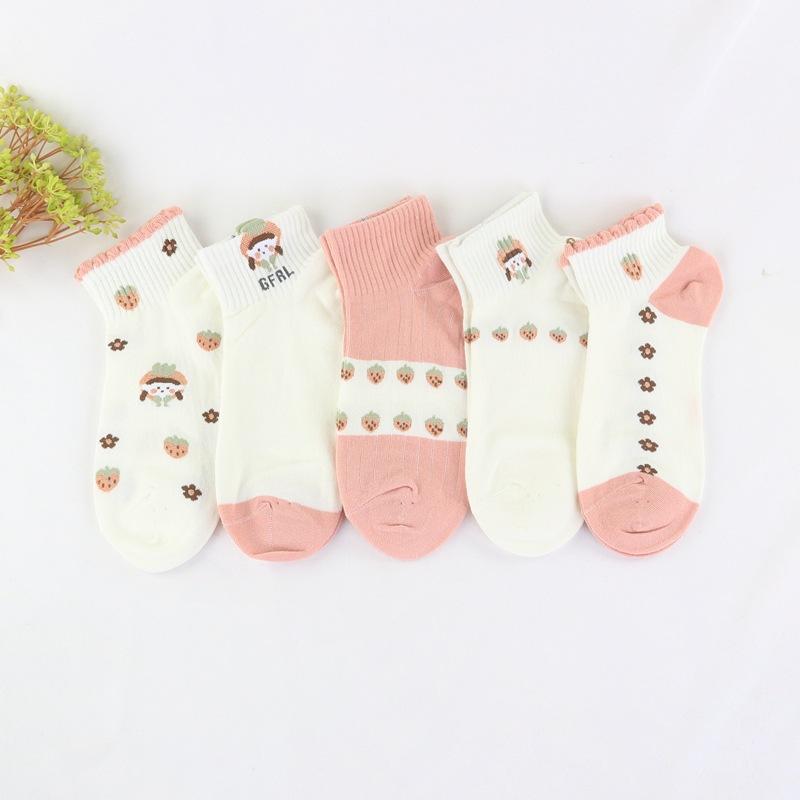 丝贝尔运动女船袜 金草莓 (5).JPG