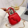 Bolso infantil de estilo coreano, moderno, sencillo, para padres e hijos, con cadena, minibolso cuadrado, estilo retro, para salir y llevar con accesorios.