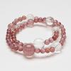 [Ballet de Sueño] pulsera de cristal de fresa natural de alta calidad para mujer pulsera de moda blanca de cristal blanco al por mayor