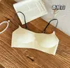 Cuello Cuadrado Súper Bajo Correas Finas Brillantes Espalda Hermosa Sin Costuras Súper Delgadas Recogido Invisible Sin Varillas Verano