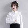 Camisa Branca Manga Longa Profissional para Mulheres, Novo Estilo Outono e Inverno 2026, Design Moderno, Blusa de Nicho para o Dia a Dia