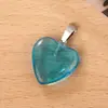 Colgante de Cristal Popular Transfronterizo Corazón de Amor Accesorios para Joyería DIY Collar de Corazón de Vidrio de Colores Colgante de Llave