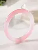Pulseira de Jade Tulipa Pêssego Rosa Claro Pulseira de Calcedônia Gelo Pulseira de Ágata Rosa Hibisco de Jade Presente
