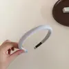 Faixa de Cabelo Colorida de Tricô Twill com Borda Fina Estilo Coreano Simples para Mulheres, Versátil para o Dia a Dia, Faixa de Cabelo Alta, Grampo, Acessório de Cabelo, Novo Modelo