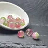 Chalcedony Rosa-Verde Tipo Hielo Bashan Cuentas Redondas Cuentas Sueltas Venta al por Mayor Tejido con Cuentas Hecho a Mano Pulsera DIY Collar Accesorios de Joyería