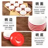 Prato para Panela Quente Imitando Porcelana Vermelho e Branco Retrô, Bandeja Dividida de Melamina para Churrasco e Legumes Especiais, Conjunto de Pratos Bandeja com Nove Compartimentos