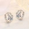 Brincos de Diamante Amor Brincos Simples Entrelaçados Amor Diamante Geométricos em Forma de Coração Brincos Brincos Brincos Brincos Brincos Brincos Brincos Brincos