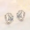 Brincos de Diamante Amor Brincos Simples Entrelaçados Amor Diamante Geométricos em Forma de Coração Brincos Brincos Brincos Brincos Brincos Brincos Brincos Brincos