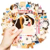 56 Novos Adesivos Decorativos Criativos de Grafite Transfronteiriços para Planejador à Prova d'Água, Adesivos Fofos de Cachorro em Desenho Animado Feitos à Mão