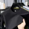 Camiseta de Manga Corta para Hombre de Nuevo Estilo de Verano para Jóvenes y Personas de Mediana Edad, Cuello Redondo Liso Holgada, Transpirable y Versátil Top de Camiseta de Media Manga