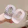 Pinza para el pelo de estampado a cuadros para mujer, nuevo modelo 2026, pinza ovalada hueca para la parte trasera de la cabeza, pinza de pico de pato grande, accesorio para el cabello de alta gama