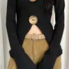 Moda Vintage Cinto Marrom Feminino Casaco Jeans com Estilo Coreano Design Versátil Senso de Estilo Cinto Estreito na Cintura Decorativo Tendência