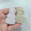 Venta al por mayor de fábrica jade afgano jade blanco loto Guanyin colgante jade blanco grasa de tocino blanco bodhisattva colgante collar de jade