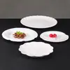 Plato de melamina disco de plástico blanco vajilla comercial de imitación porcelana plato de hotel restaurante plato para restaurante plato para olla caliente