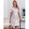 Comércio Exterior camisola feminina verão poliéster algodão manga curta nova flor fina casual estampada casa roupas exteriores vestindo pijamas