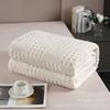 Manta Veludo Jacquard Estilo Torre Moderno Simples Ins Cor Pura Camada Única Primavera e Verão Manta Leve para Ar Condicionado Manta Jacquard