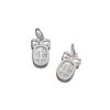Plata Pura 999 Plata Dura 3D Colgante Cuadrado de Lazo DIY Accesorio para Pulsera Material de Cuerda Trenzada Hecha a Mano Piezas S0229