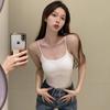 Ropa Exterior de Verano Sling sin Mangas Hermoso Chaleco de Espalda Ropa Interior para Mujer con Almohadilla para el Pecho Base Sexy Top de Tubo Caliente de Internet Top de Chica Picante