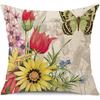 Fronteira capa de almofada de primavera e verão estampa retrô série flor borboleta decoração de fazenda direto da fábrica capa de almofada de linho