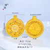 O Mesmo Estilo do Colar Pingente Bússola Auspiciosa Oito Tesouros Rotativa Banhada a Ouro Cravejada de Diamantes Tradicional da Loja Puzuo Gold, Novo Pingente Estilo Chinês