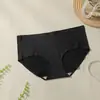 Ropa Interior de Mujer Transpirable de Seda Helada Sin Costuras Triángulo Estilo Europeo y Americano para Yoga Deportivo Tallas Grandes Cintura Alta
