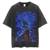 Talla Europea Transfronteriza Verano Nuevo Hombre Camiseta Lavada Harajuku Streetwear