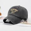 Boné de beisebol estilo coreano de algodão lavado Soft Top Hat Four Seasons Masculino e Feminino Bordado American Letter Cap Cross-border em estoque
