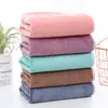 Toalla Bordada con Letra Escolar para Secar el Cabello, Toalla de Belleza, Toalla Simple para el Hogar, Suave, Absorbente de Agua, Toalla Facial