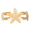 Juego de Joyería de Mano Hueca de Estrella de Mar y Concha de Estilo Oceánico Transfronterizo Europeo y Americano Anillo Pulsera Anillo de Brazo Brazalete de Brazo