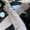 Mangas de Hielo para Mujer Verano Protección Solar Mangas de Hielo de Seda de Hielo Holgadas Transpirables Protección UV Mangas para Hombre Venta al por Mayor Guantes con Dedos
