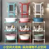 Suporte de lavatório de piso para uso doméstico em áreas rurais, resistente e durável, tubo de suporte de aço inoxidável, suporte para lavatório, de piso