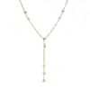 Collar en forma de Y con incrustaciones de circonita, superventas transfronterizo, Acero inoxidable chapado en oro de 18 quilates, Cadena de clavícula de borla de alta gama, Accesorio de cuello de lujo ligero