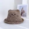 Nuevo Sombrero de Pescador de Moda con Borde Enrollado y Orejas de Gato Lindas para Mujer, Versátil, Casual, Cálido, a Prueba de Frío, Sombrero de Cubo de Moda