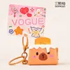Llavero Original de Animales de Dibujos Animados para Panificadora, Capibara Lindo para Descompresión, Colgante para Mochila de Estudiante, Pequeño Regalo