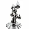 Escultura personalizada de gota d'água espelhada em aço inoxidável para fonte de shopping center, exposição em praça, atração popular da internet, grande instalação de arte