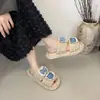 Pantuflas Peludas Dulces y Lindas de Gatito para Mujer 2025 Otoño e Invierno Nueva Moda Pantuflas Casuales Versátiles para Mujer