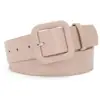 2026 Novo Estilo Coreano Fivela Quadrada Colorida Doce Chic Simples Versátil Cinto Feminino Adequado para Jeans e Vestidos