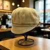 Gorra de Visera Otoño e Invierno para Mujer Estilo Coreano Retro Versátil Gorra de Boina Estilo Newsboy Adelgazante de Rostro Moda Japonesa Gorra Octogonal