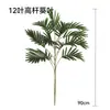 Plantas Verdes de Simulación Planta de Helecho Mampara de Pared Paisajismo Flores y Césped Artificial Decoración de Arreglo Floral Flor Césped Verde Tallo Único Flor de Plástico Tejido