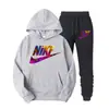 Conjunto de Sudadera con Capucha para Chicas y Mujeres Estilo Callejero Europeo y Americano Conjunto de Dos Piezas Casual Suéter Ropa Deportiva para Exteriores