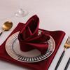 Servilleta de tela plegable con diseño de flor, especial para hotel, restaurante de alta clase, paño para limpiar tazas sin pelusa, estilo europeo para el hogar, satén de flor plegable