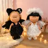 Ropa solo España Mia Potato Muñeca Ropa 24cm Muñeca Vestido de Ángel con Tiras de Plumas Blancas y Negras para Niña